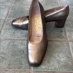 Salvatore Ferragamo Women's Silver Pumps